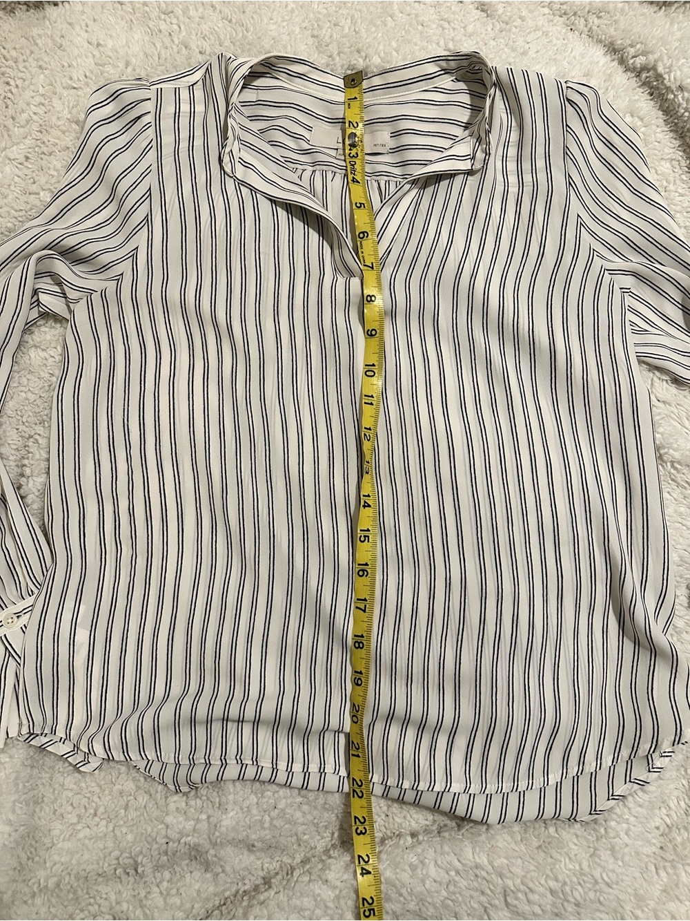 LOFT Cream and White Tops Trio - Cream, White, Navy Stripe - Picture 7 of 10